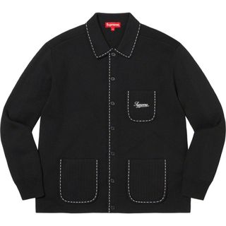 シュプリーム(Supreme)のsupreme Contrast Stitch Button Up カーディガン(カーディガン)