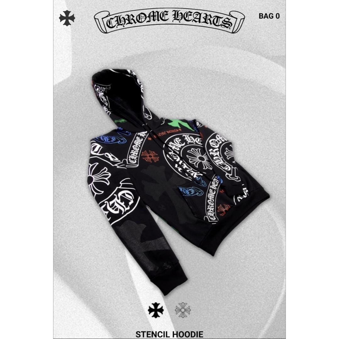 Chrome Hearts(クロムハーツ)の激レア Chrome hearts Stencil Hoodie M メンズのトップス(パーカー)の商品写真