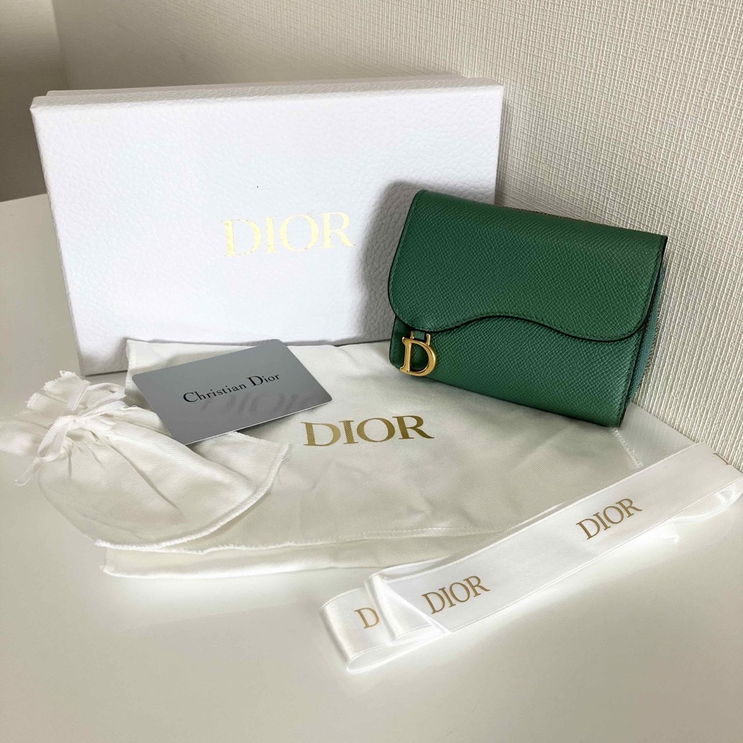 Dior クリスチャンディオール サドル ロータスウォレット 緑 激レアカラー☆ | フリマアプリ ラクマ