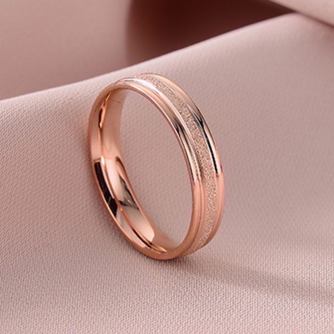 Newラフリング ステンレスリング ステンレス指輪 ピンキーリング ピンク レディースのアクセサリー(リング(指輪))の商品写真
