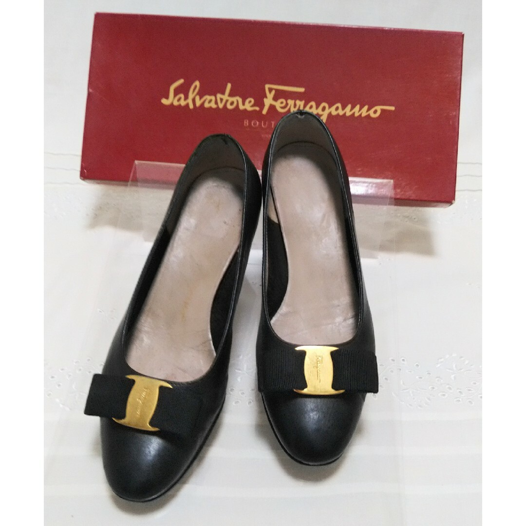 〓リペア済〓SalvatoreFerragamo パンプス5C フェラガモ