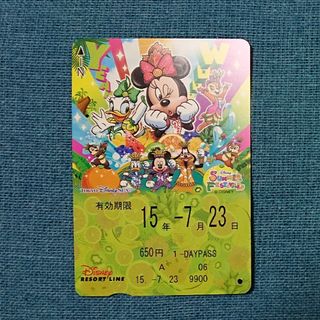 ディズニーリゾートライン サマーフェスティバル 使用済みフリーパス(その他)