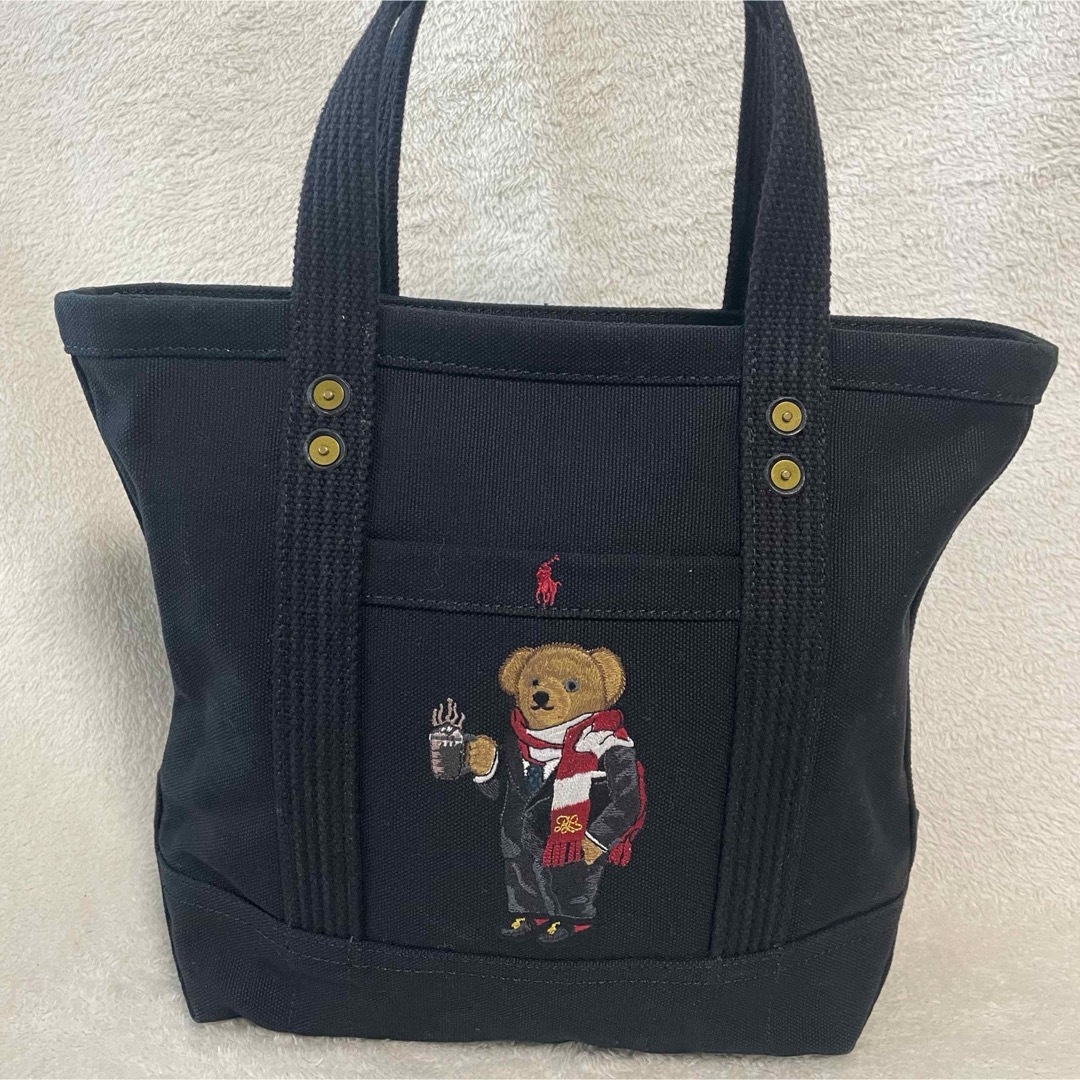 POLO RALPH LAUREN(ポロラルフローレン)のラルフローレンポロベア ポニー 刺繍   トートバッグ ハンドバッグ デニム レディースのバッグ(トートバッグ)の商品写真