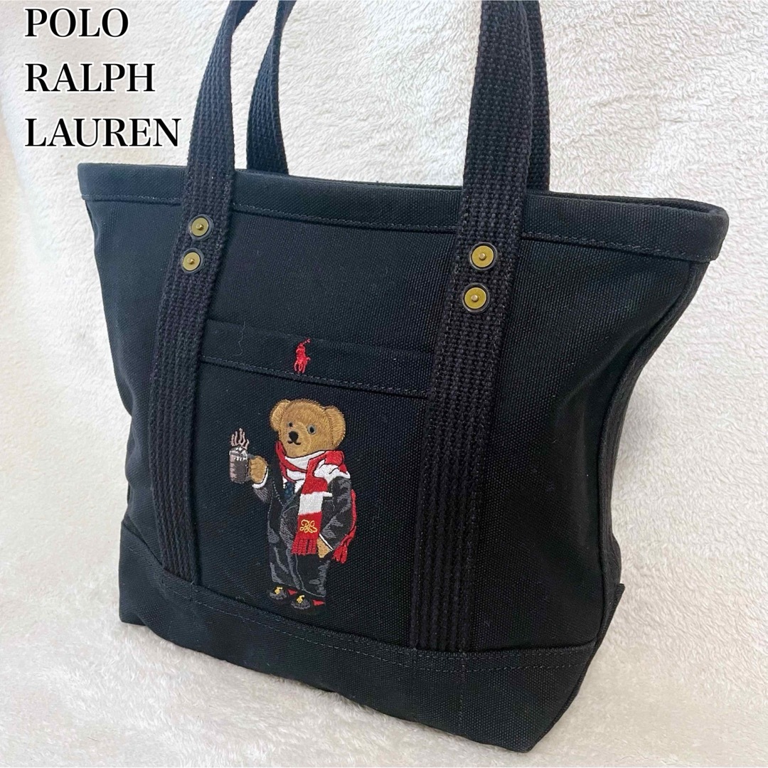 POLO RALPH LAUREN(ポロラルフローレン)のラルフローレンポロベア ポニー 刺繍   トートバッグ ハンドバッグ デニム レディースのバッグ(トートバッグ)の商品写真