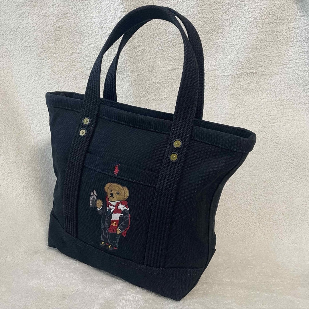 POLO RALPH LAUREN(ポロラルフローレン)のラルフローレンポロベア ポニー 刺繍   トートバッグ ハンドバッグ デニム レディースのバッグ(トートバッグ)の商品写真