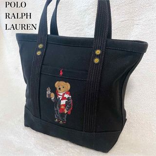 ポロラルフローレン(POLO RALPH LAUREN)のラルフローレンポロベア ポニー 刺繍   トートバッグ ハンドバッグ デニム(トートバッグ)