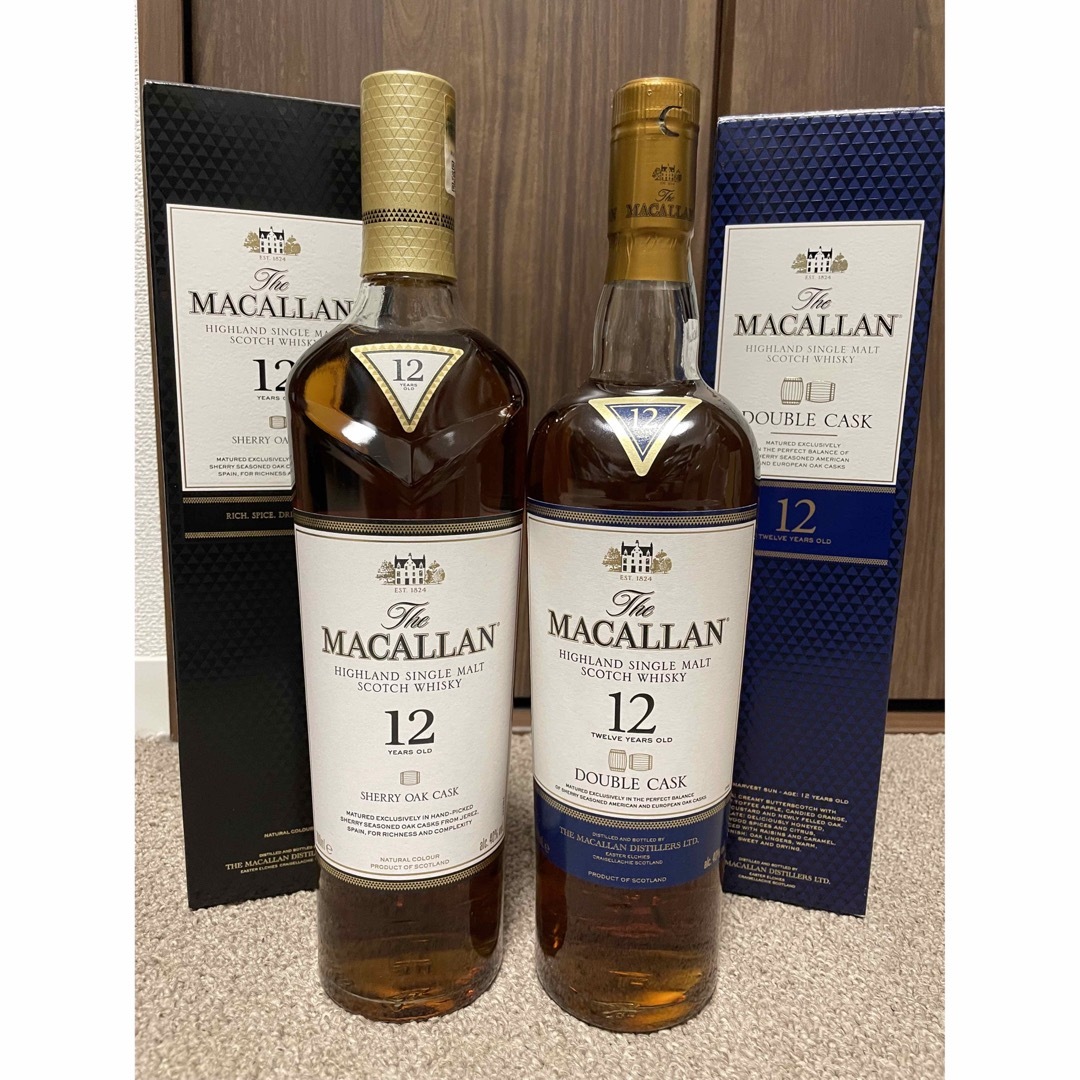 山崎12年 MACALLAN12年 ダブルカスク　各1本　計2本