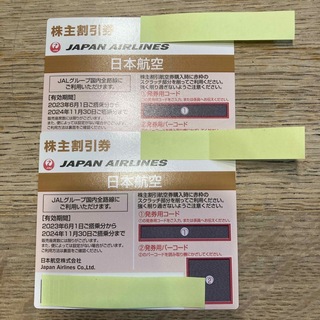 ジャル(ニホンコウクウ)(JAL(日本航空))のJAL 株主優待券 2枚(航空券)