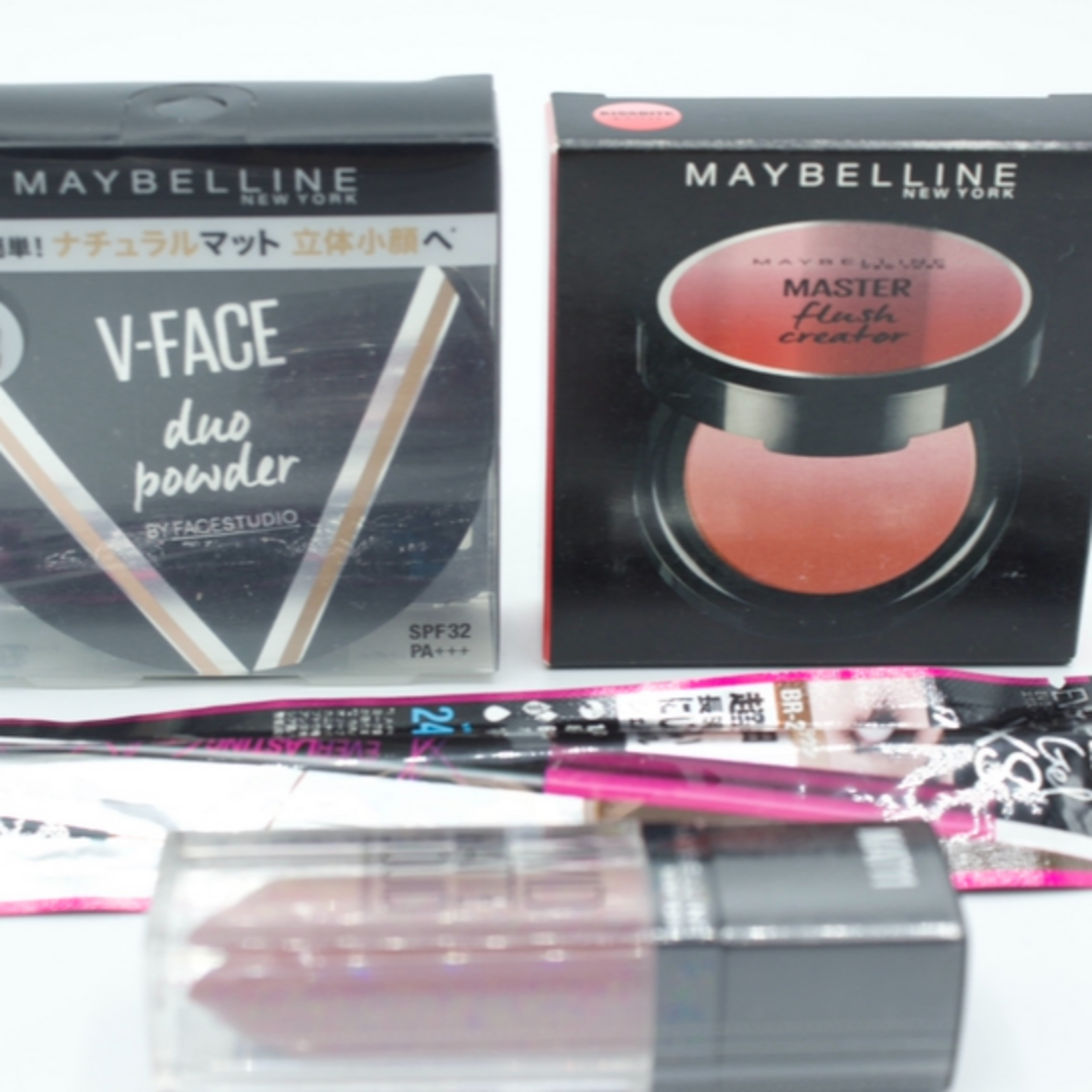 MAYBELLINE(メイベリン)の【新品】メイベリン◆まとめ売り◆フェイスパウダー◆アイライナー◆チーク◆リップ コスメ/美容のベースメイク/化粧品(ファンデーション)の商品写真