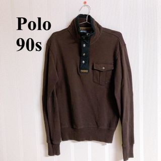 ポロラルフローレン(POLO RALPH LAUREN)の90s ポロラルフローレン ハーフジップ デザインスウェット バイカラー(スウェット)