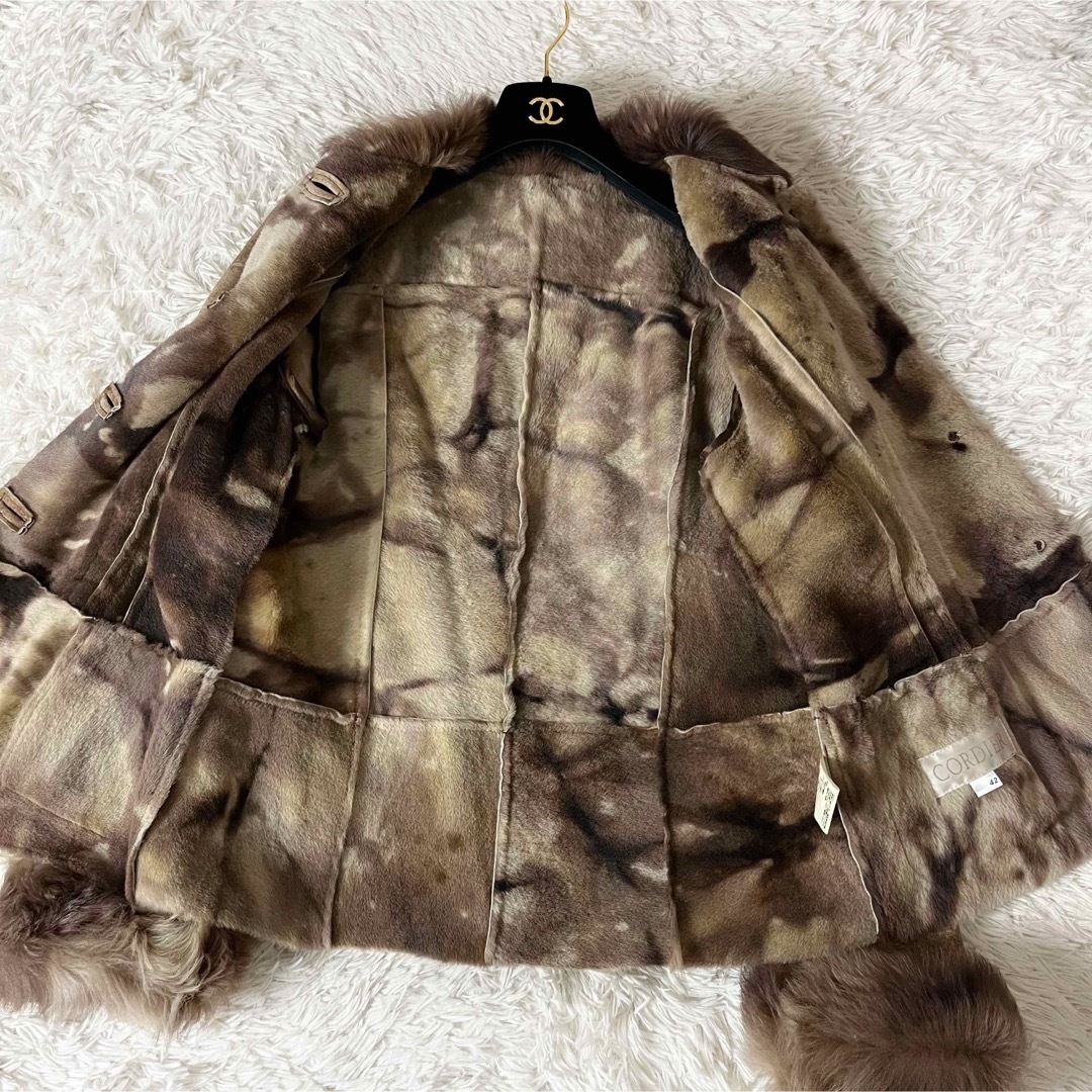 CORDIER(コルディア)のコルディア ムートンコート ムートンジャケット ファー LL 2L XL レディースのジャケット/アウター(ムートンコート)の商品写真