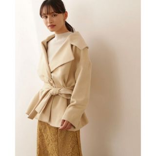 ナチュラルビューティーベーシック(NATURAL BEAUTY BASIC)の【NATURAL BEAUTY BASIC】ショートコート　ジャケット　秋冬(ノーカラージャケット)