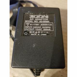 ズーム(Zoom)の【送料込、動作品】zoom 、アダプター、AD0008A(エフェクター)