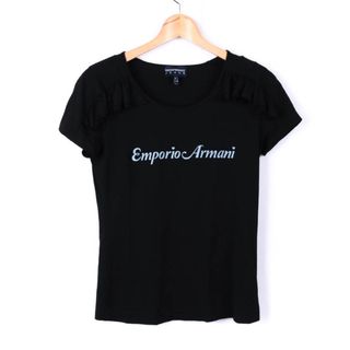 エンポリオアルマーニ(Emporio Armani)のエンポリオ・アルマーニ Tシャツ 半袖 ストレッチ トップス 黒 レディース 42サイズ ブラック Emporio Armani(Tシャツ(半袖/袖なし))