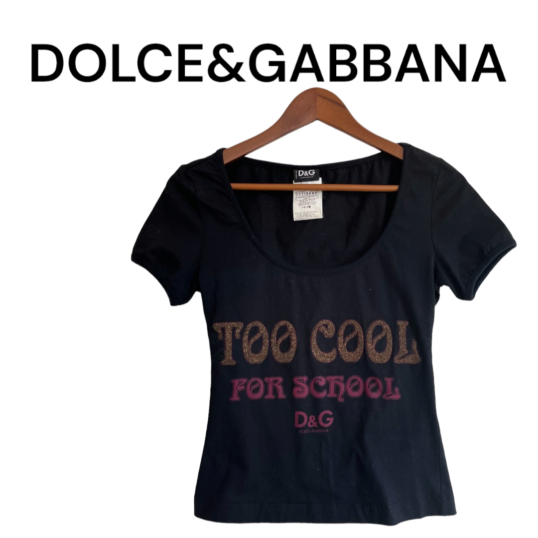 ドルガバ ドルチェ&ガッバーナ D&G Tシャツ 半袖 バックオープン 黒