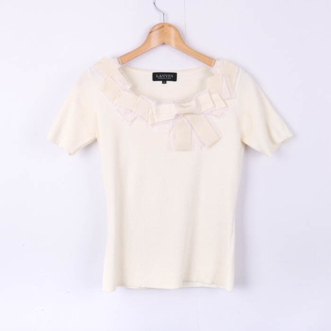 LANVIN - ランバン カットソー シャツ 半袖 シルク混 トップス 白