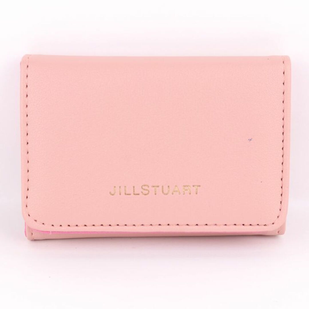 JILLSTUART(ジルスチュアート)のジルスチュアート 三つ折り財布 レザー ロゴ 小銭入れあり ブランド ウォレット レディース ピンク JILLSTUART レディースのファッション小物(財布)の商品写真