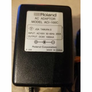 ローランド(Roland)の【送料込、動作品】Roland、ACI-100C,9V,1000mA、アダプター(エフェクター)