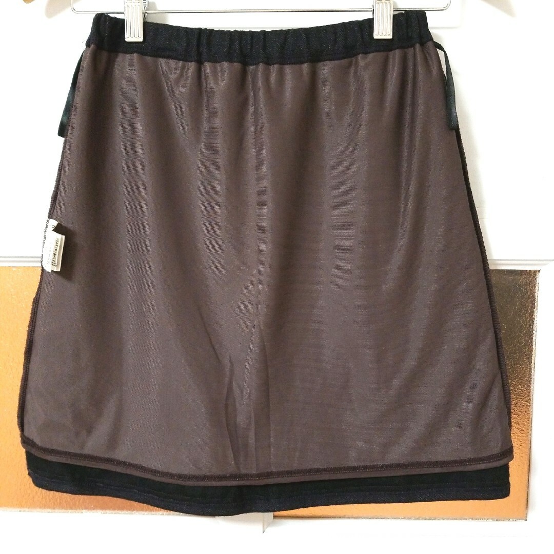 Stola.(ストラ)のストラ 秋冬 ウール ブラック系パープル ティアードフリル スカート XS/5号 レディースのスカート(ミニスカート)の商品写真