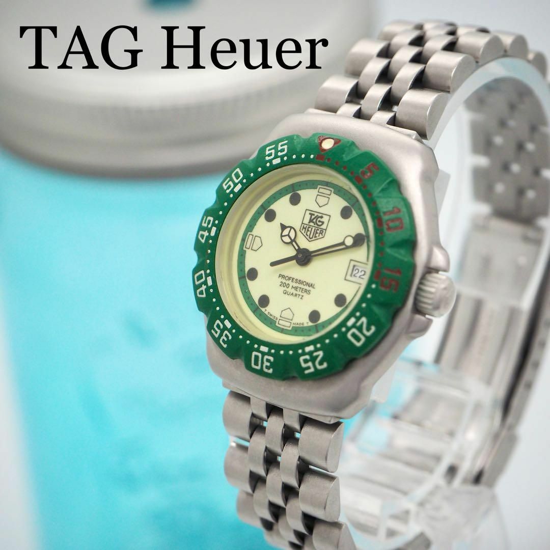 ファッション小物710 タグホイヤー時計　レディース腕時計　ダイバーウォッチ　グリーン　緑