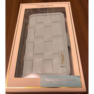 サマンサタバサプチチョイス(Samantha Thavasa Petit Choice)の新品　サマンサタバサ iPhone13 手帳型ケース　メッシュ　ブルーグリーン(iPhoneケース)