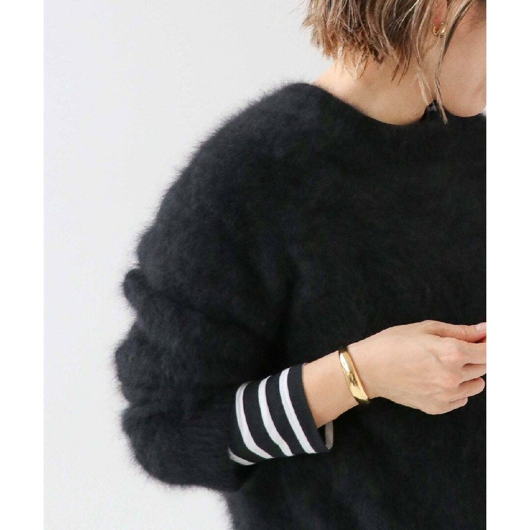 DEUXIEME CLASSE(ドゥーズィエムクラス)の【美品】Deuxieme CIasse Fluffy Sweaterブラック レディースのトップス(ニット/セーター)の商品写真