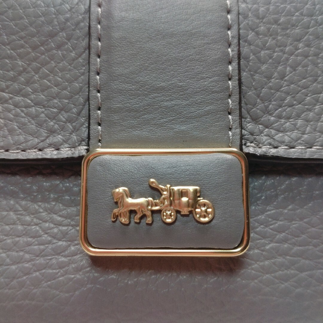 COACH - 極美品 COACH コーチ ミディアムグレースウォレット グレー 三