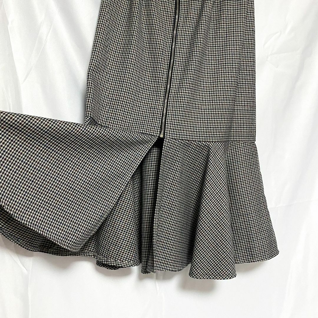 archives チェック 前ZIP フリルスカート アルシーヴ スカート レディースのスカート(ひざ丈スカート)の商品写真