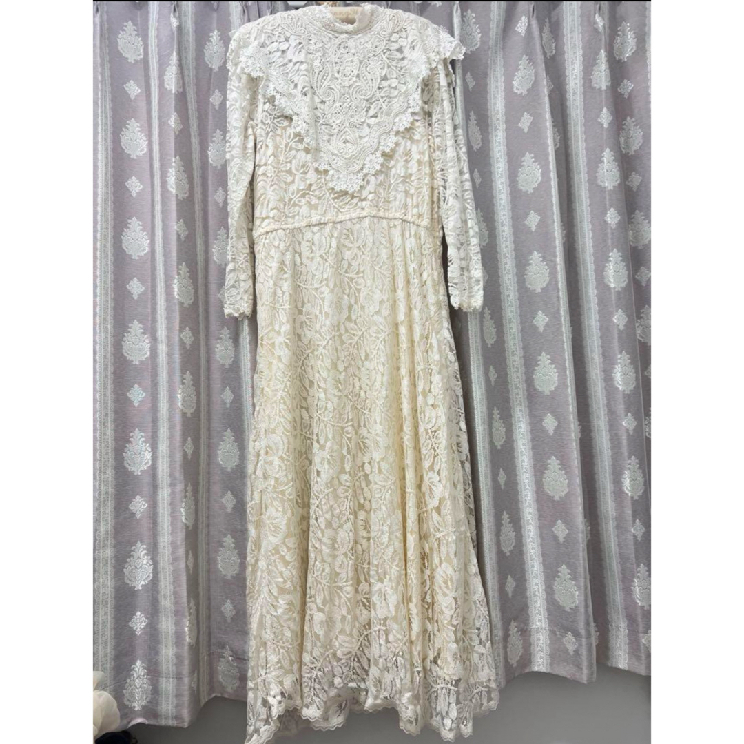 70's GUNNE SAX 天使柄ワンピースドレス