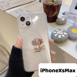 トムとジェリー　可愛い　お揃い　カップル　シンプル　iPhoneXsMaxケース(iPhoneケース)