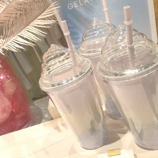 ジェラートピケ(gelato pique)のジェラートピケ　タンブラー　レインボー　虹　ストロー　水筒やはなたなさ(タンブラー)