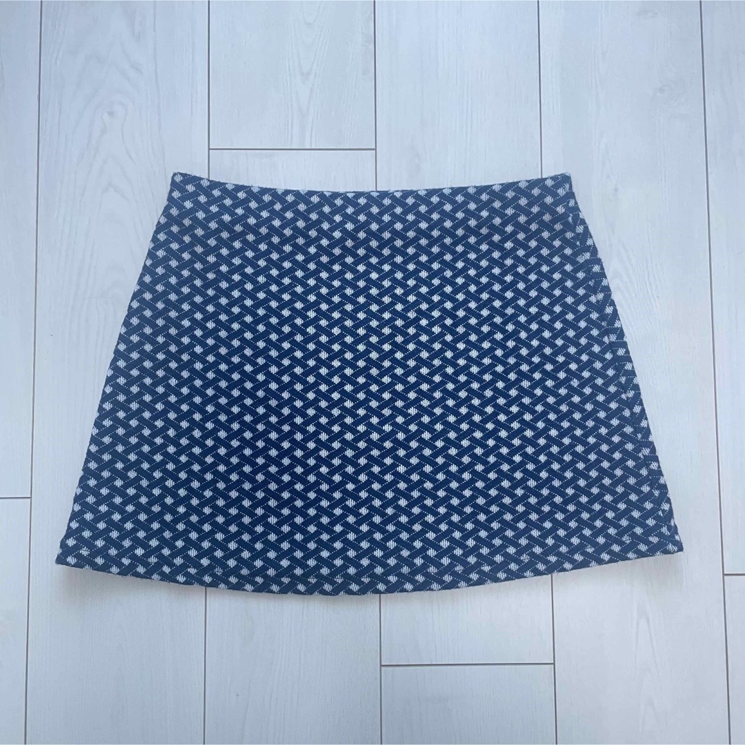 ZARA 格子柄 ブルー スカート レディースのスカート(ミニスカート)の商品写真