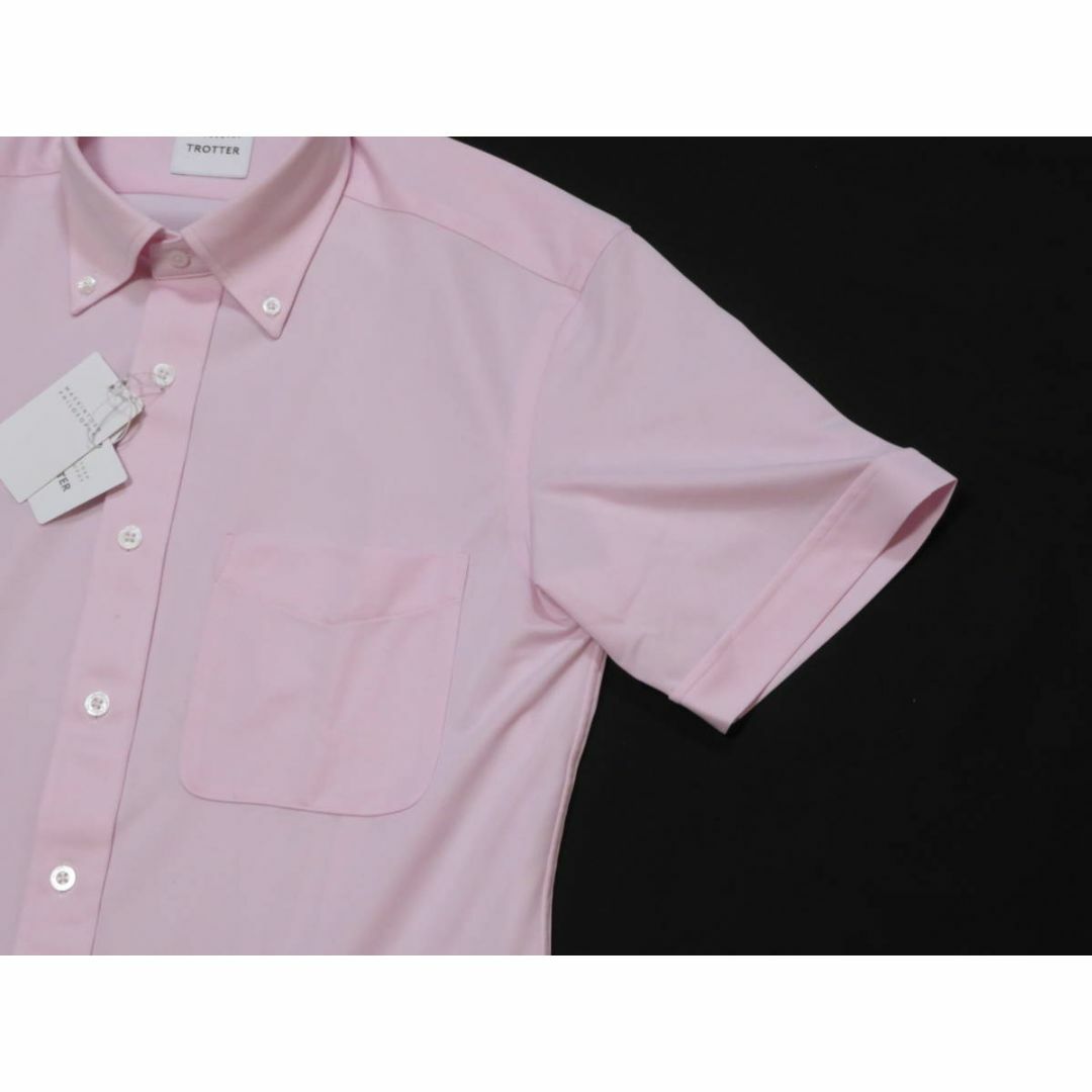 MACKINTOSH PHILOSOPHY(マッキントッシュフィロソフィー)のマッキントッシュフィロソフィー　半袖ボタンダウンシャツ　36/S　ピンク　 メンズのトップス(ポロシャツ)の商品写真
