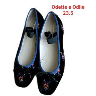 オデットエオディール(Odette e Odile)の未使用保管品　Odette e Odile  日本製　ベロアバレエシューズ(バレエシューズ)