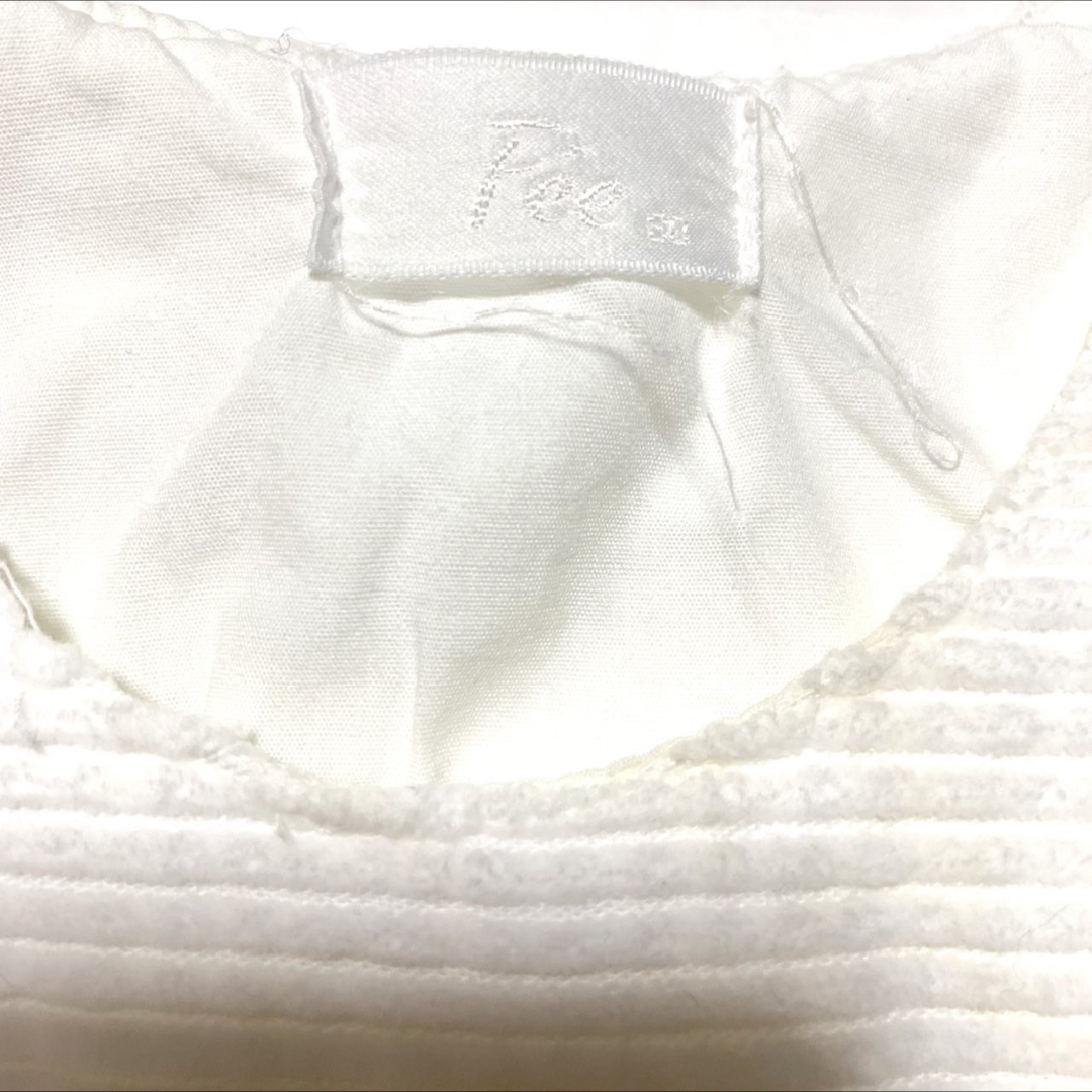 匿名配送　コーデュロイ　ジャンパースカート　ホワイト キッズ/ベビー/マタニティのベビー服(~85cm)(ワンピース)の商品写真