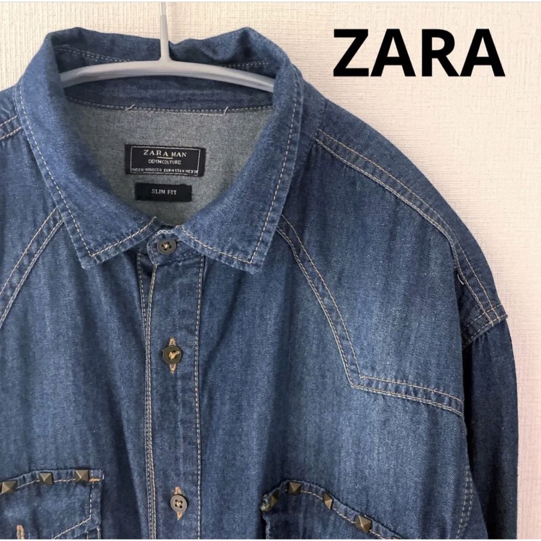 ZARA(ザラ)のZARA MAN デニムシャツ　長袖　Mサイズ　ザラ メンズのトップス(シャツ)の商品写真
