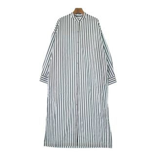 ラウンジドレス(Loungedress)のLoungedress シャツワンピース F 白x黒(ストライプ) 【古着】【中古】(その他)