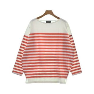 ルミノア(Le Minor)のLe minor ルミノア Tシャツ・カットソー 1(S位) 白xオレンジ 【古着】【中古】(カットソー(半袖/袖なし))