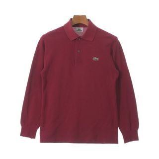 ラコステ(LACOSTE)のLACOSTE ラコステ ポロシャツ 2(XS位) 赤 【古着】【中古】(ポロシャツ)