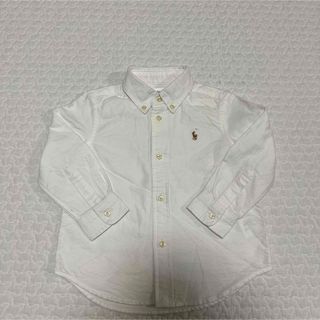 ラルフローレン(Ralph Lauren)のRALPH LAUREN キッズ白シャツ ボタンダウン 18M(シャツ/カットソー)