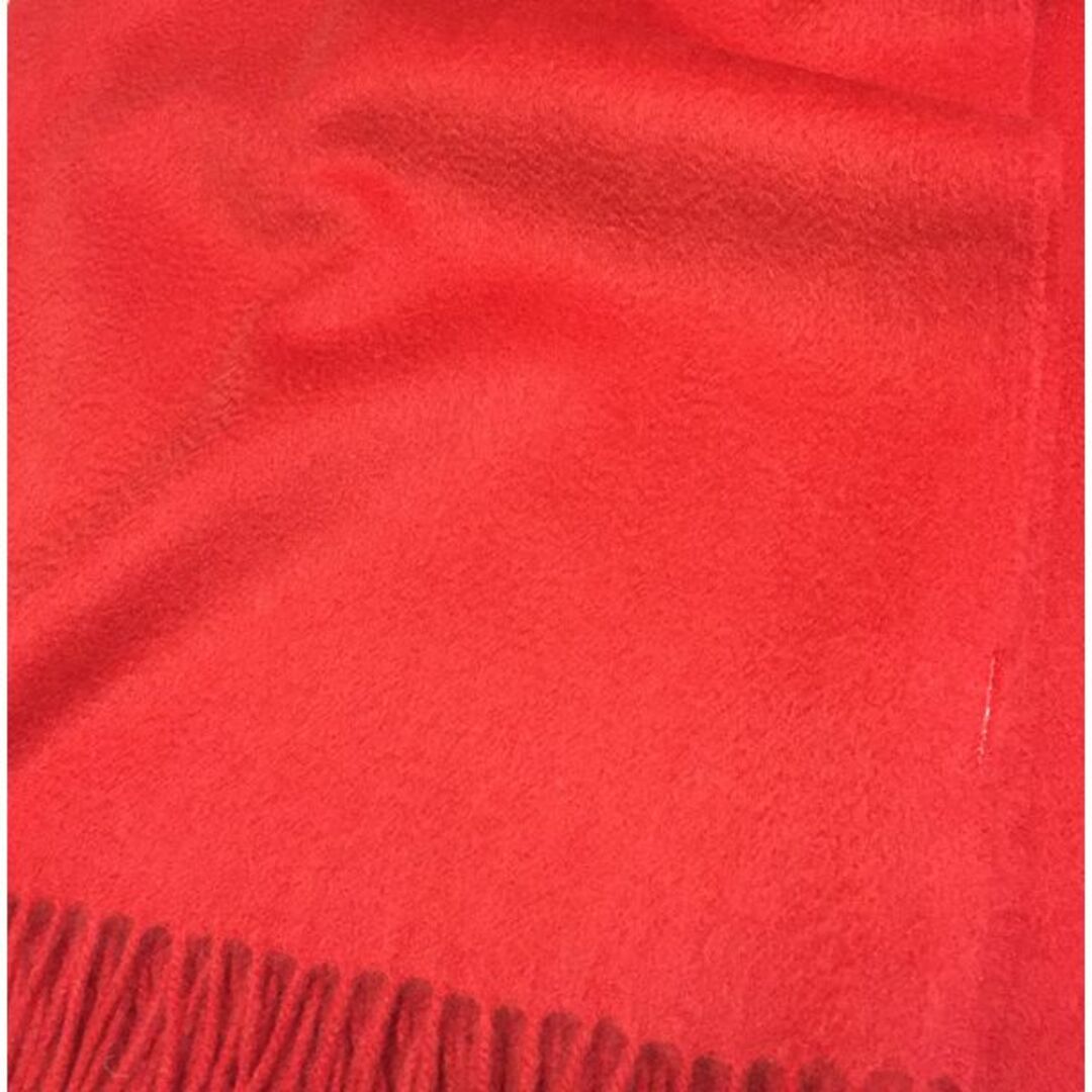 70㎝幅 100% カシミヤ超大判ストール 200cm RED 新品 未使用