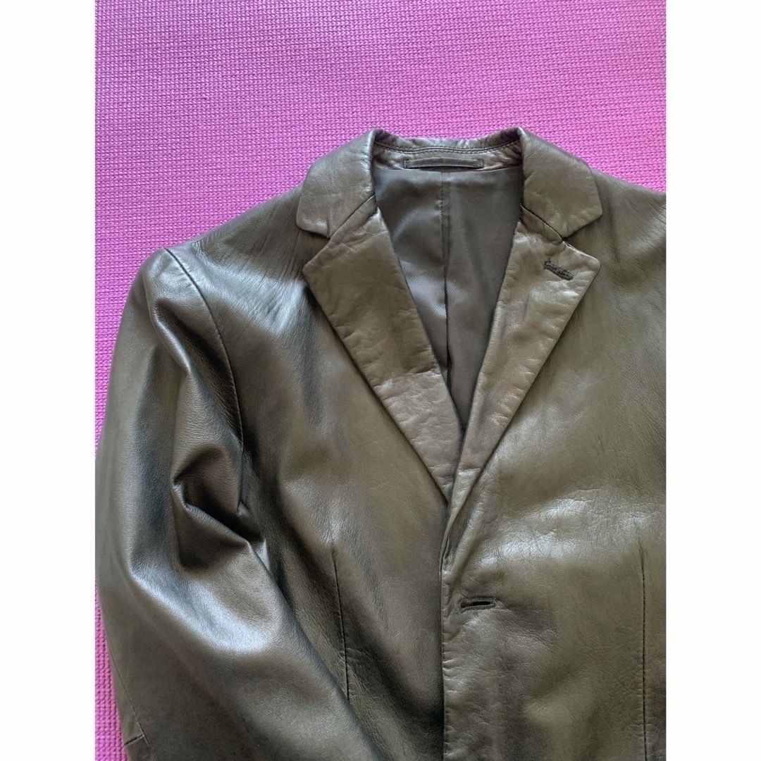 GREEN LABEL RELAXING 羊革 テーラードジャケット サイズ46 GREEN LABEL RELAXING 羊革 テーラードジャケット サイズ46