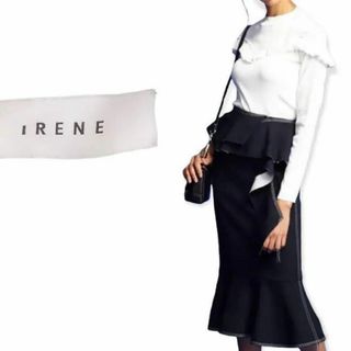 ルシェルブルー(LE CIEL BLEU)のIRENE 【美品】レイヤードフリルスカート マーメイド 日本製 ネイビー(ロングスカート)