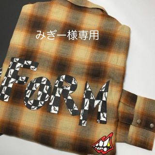 クロムハーツ(Chrome Hearts)の激レア　CHROME HEARTS  ルーズエンド チェック シャツ ブラウン系(Tシャツ/カットソー(七分/長袖))