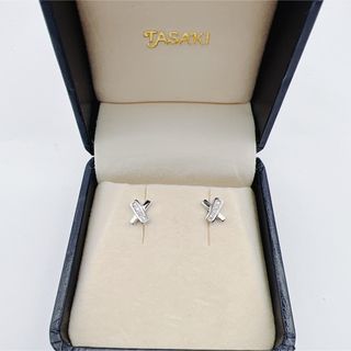 タサキ 田崎真珠 TASAKI ピアス スウィング ドロップ アメリカン ロング チェーン パール 7.3mm珠 K18YG