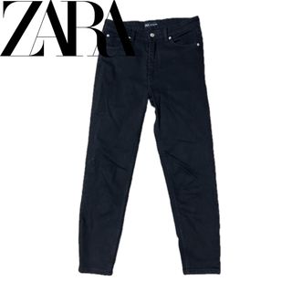 ザラ(ZARA)の値下中！ZARA ザラ ブラック 黒 デニム ジーンズ パンツ 無地 着回し(デニム/ジーンズ)