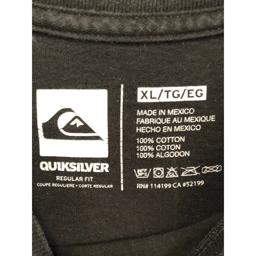 QUIKSILVER(クイックシルバー)のQuiksilver　Tシャツ　XL　黒　USA古着 メンズのトップス(Tシャツ/カットソー(半袖/袖なし))の商品写真