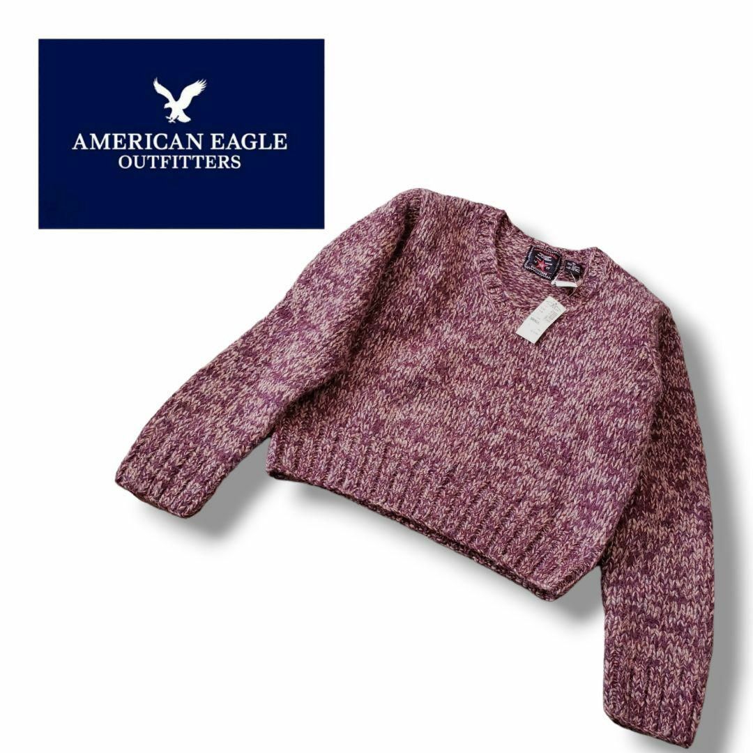 American Eagle(アメリカンイーグル)のE109　American eagle　新品　ニット　長袖　毛100%　S レディースのトップス(ニット/セーター)の商品写真