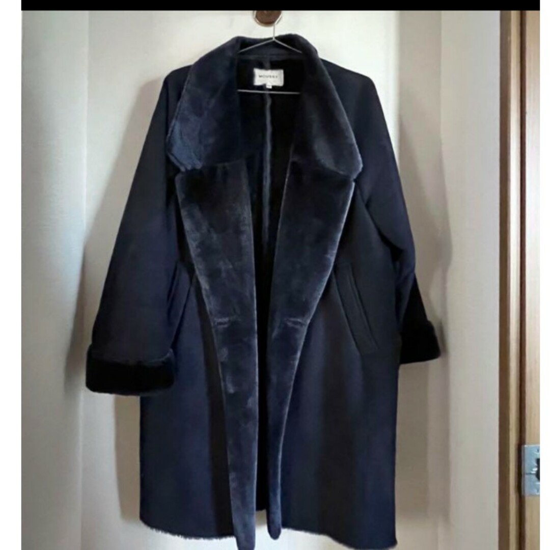 moussy(マウジー)のmoussy ロングコート レディースのジャケット/アウター(毛皮/ファーコート)の商品写真