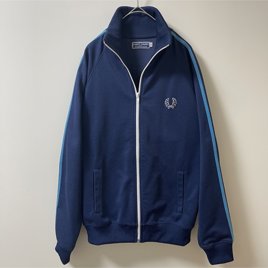 美品 FRED PERRY トラックジャケット ジャージ ホワイト ネイビー